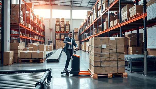 Palettenbewegung in der Verpackungslogistik