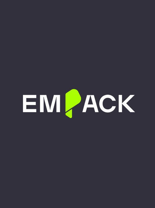Neues EMPACK-Logo mit einem P-Symbol nach dem Vorbild von gefaltetem Karton